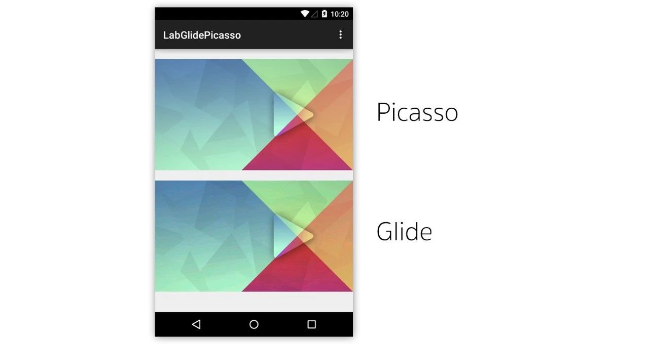 Picasso 和 Glide 默认加载格式下图片对比