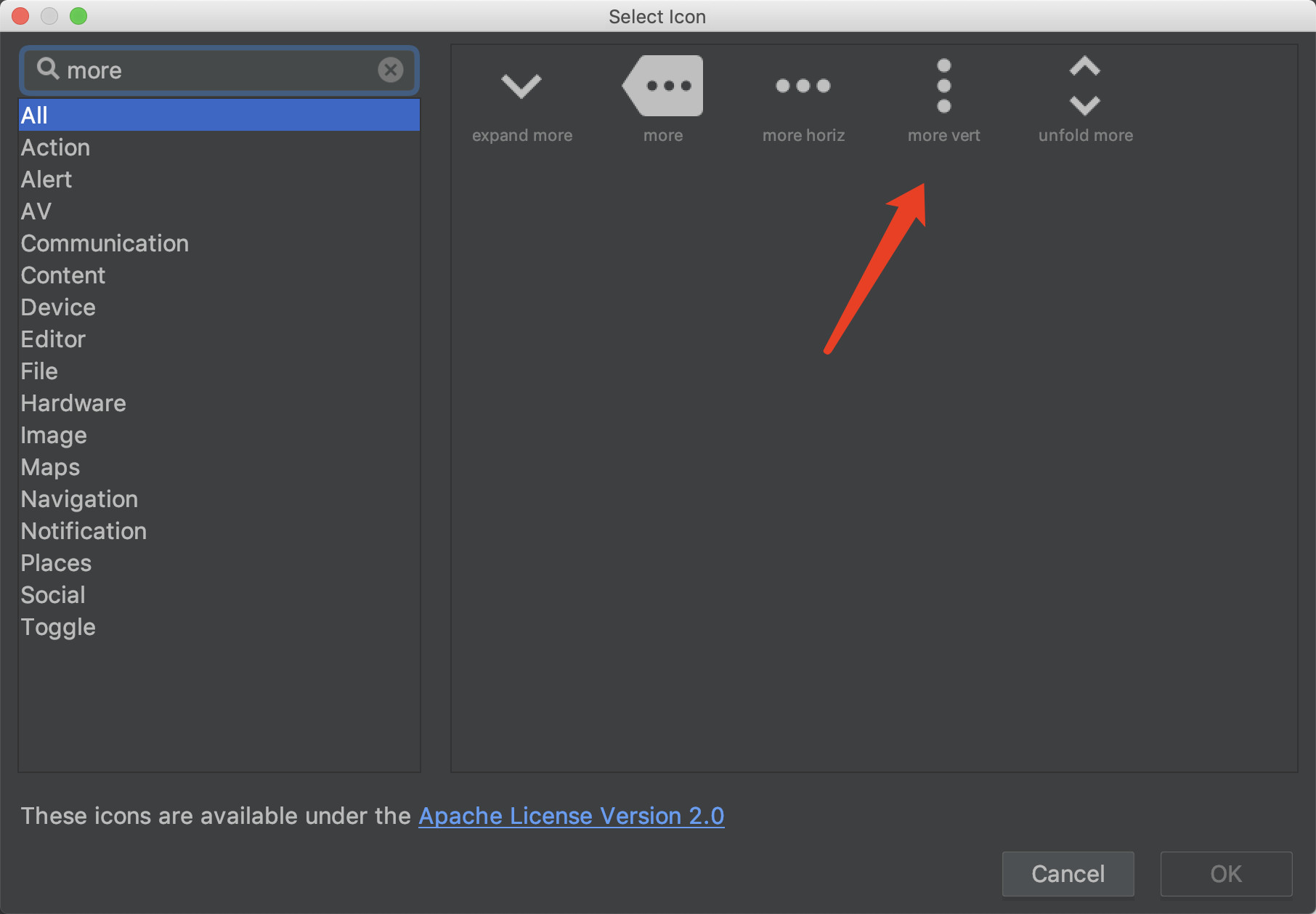 Android Studio Select Icon