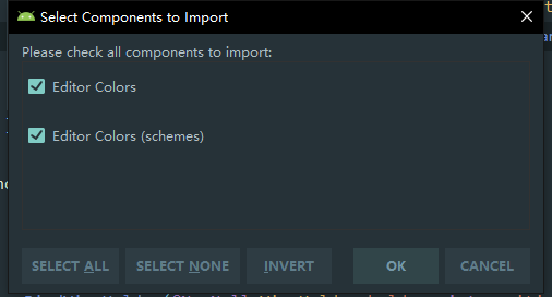 Android Studio - Select Components to Import