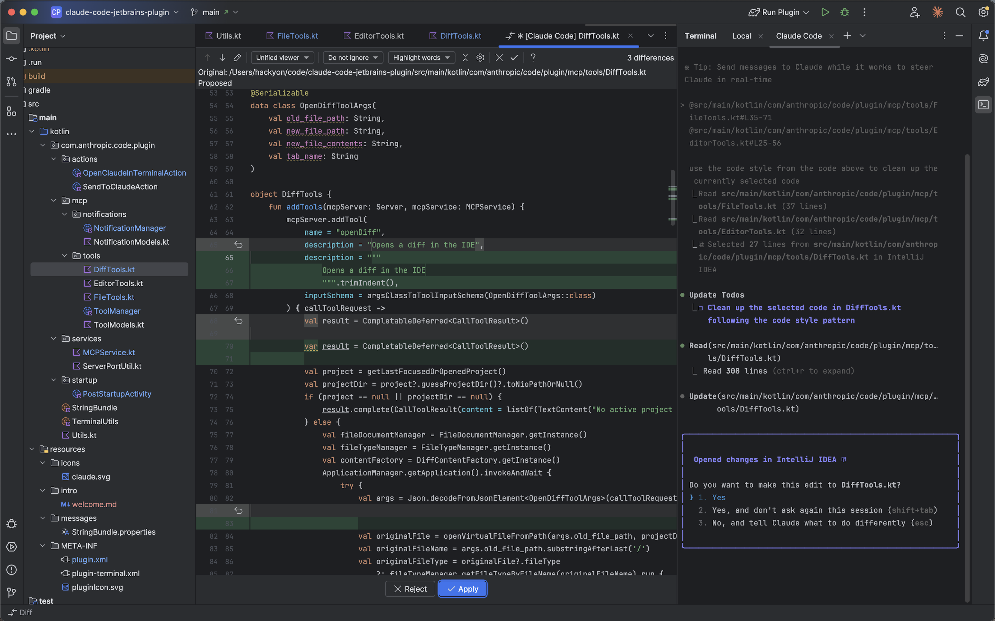 Claude Code for JetBrains